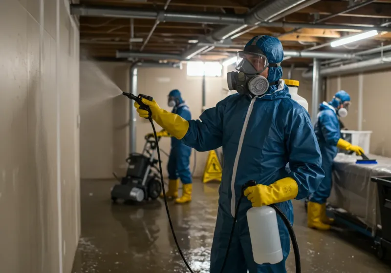 Basement Sanitization and Antimicrobial Treatment process in Saint George, SC